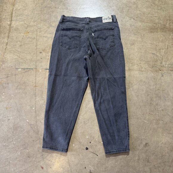 Levis Silver Tab Mom Jeans Womens 32x27 Blue Denim High Rise Dark Wash - Picture 2 of 11